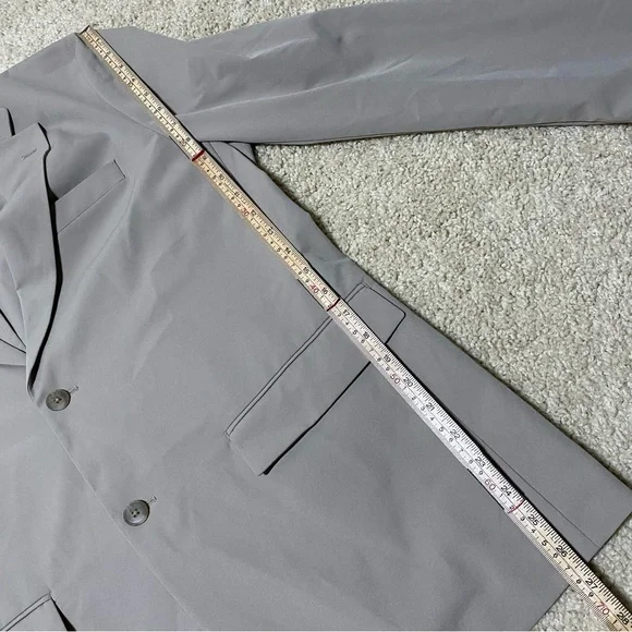 Uniqlo AirSense Men's Blazer Ultra Lightweight Minimalist Beige Size Large L - Picture 10 of 11